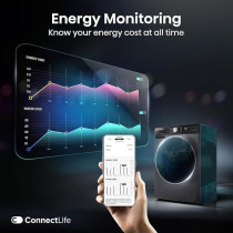 Hisense 5S Series 12 Kg Washing Machine With Inverter Motor, Smart Wifi, Ai Super Wash Technology, 1400 Rpm, Smart Energy Monitoring, 19 Programs, Auto Dosing System, Charcoal Black, WF5S1245BB