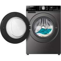 Hisense 3S Series 9 Kg Washing Machine With Inverter Motor, Smart Wifi, 1400 Rpm, 15 Programs, Auto Wash, Titanium Grey, WF3S9043BT