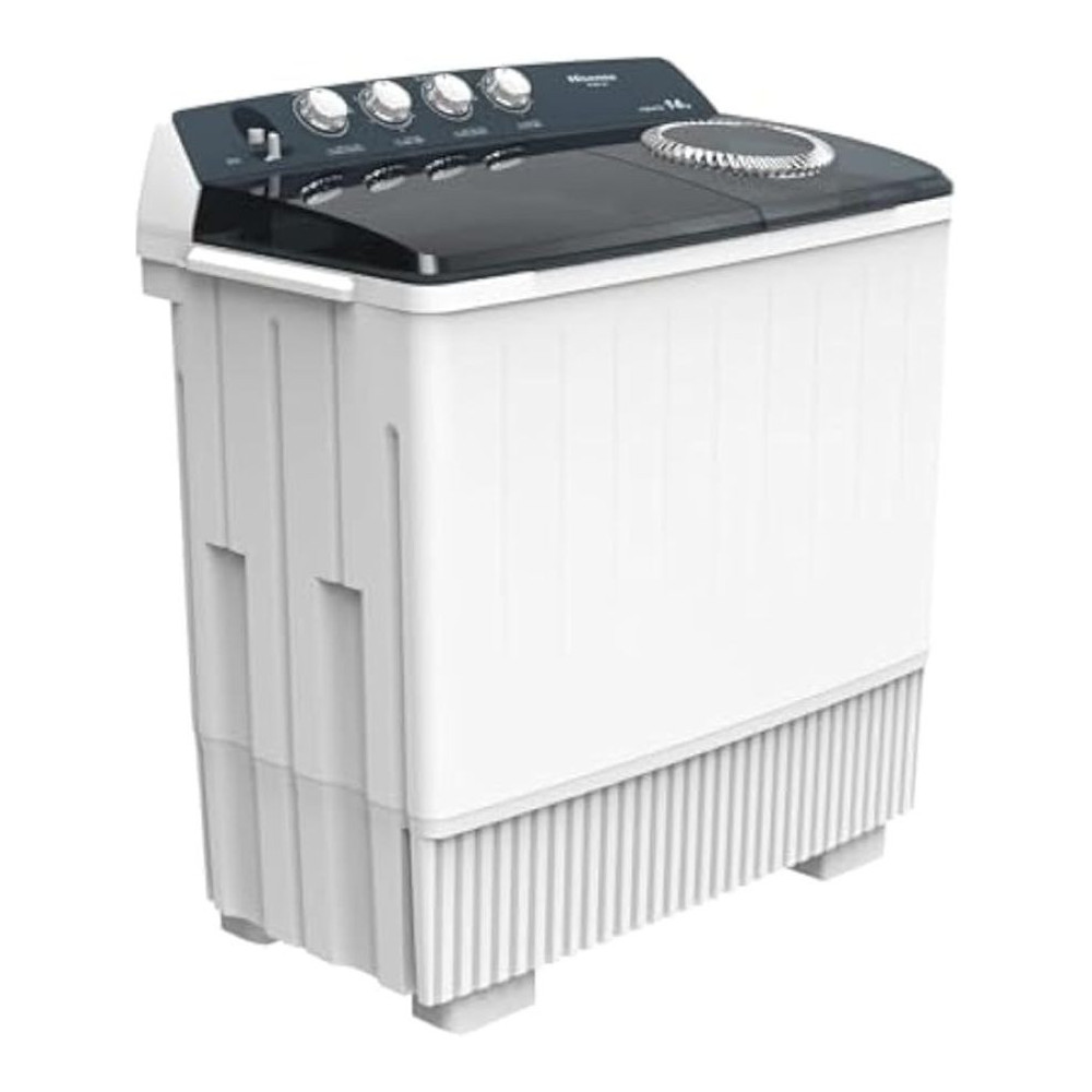Hisense 14 Kg Twin Tub Semi Automatic Washing Machine, White, WSBE141