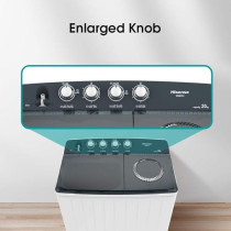 Hisense 20 Kg Twin Tub Semi Automatic Washing Machine, White, WSBE201