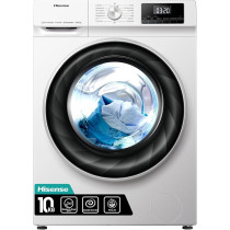 Hisense 60Cm Freestanding 10 Kg Front Load Washer Dryer, 1400 Rpm, Pure Steam, Purejet, Pause And Add, Inverter Motor, White, WDQY1014EVJM