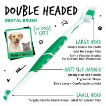 Bugalugs Double Ended Toothbrush For Dogs And Cats, 2Pcs
