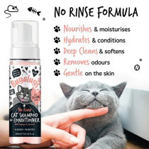 Bugalugs 200Ml Papaya And Coconut No Rinse Cat Shampoo