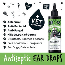 Bugalugs 200Ml Antiseptic Ear And Eye Drops For Pets