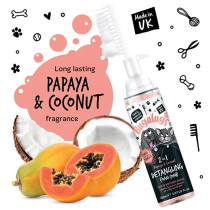 Bugalugs 150Ml 2In1 Papaya And Coconut Detangling Foam Comb For Dogs And Cats