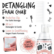 Bugalugs 150Ml 2In1 Papaya And Coconut Detangling Foam Comb For Dogs And Cats