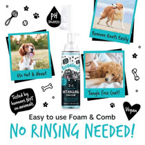 Bugalugs 150Ml 2In1 Fragrance Free Detangling Foam Comb For Dogs