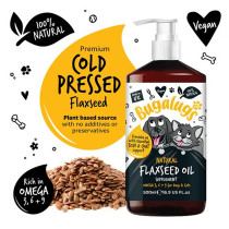 Bugalugs 500Ml Flaxseed Oil For Dogs And Cats