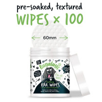 Bugalugs 100Wipes Soothing Biodegradable Ear Wipes For Cats