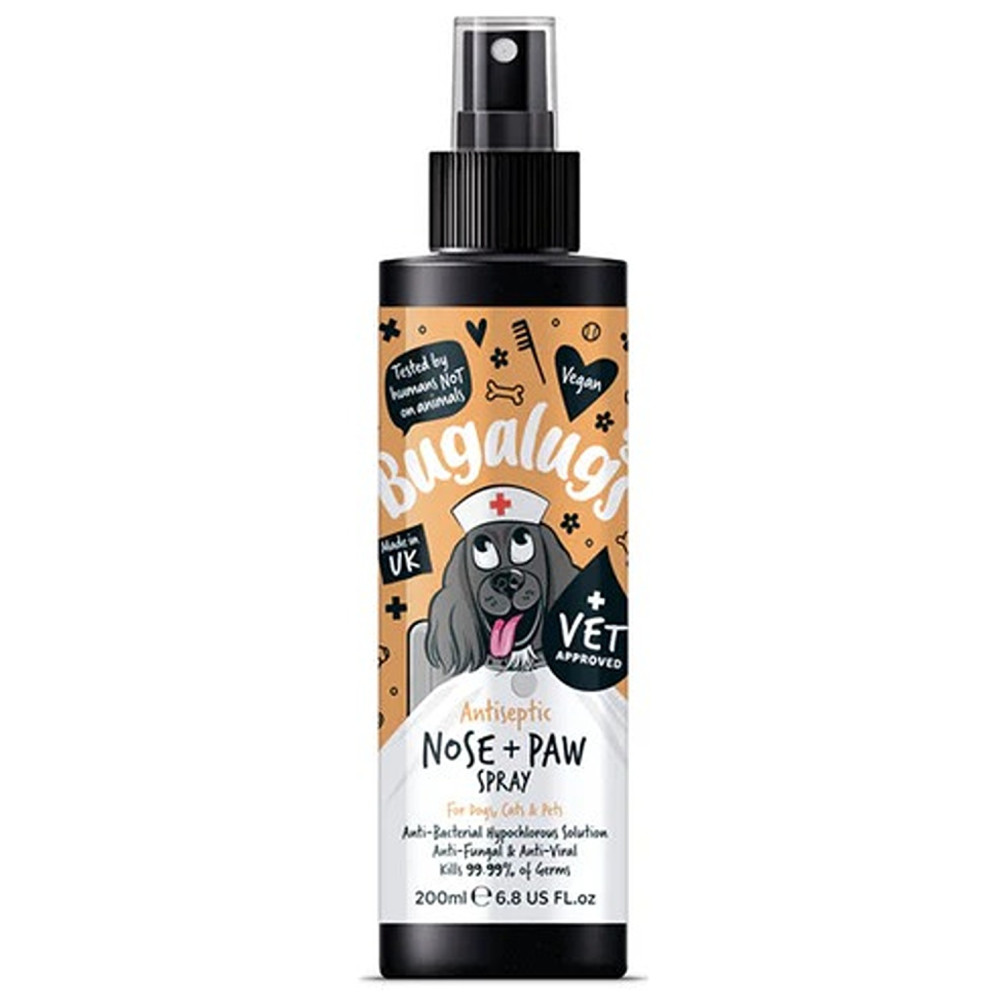 Bugalugs 200Ml Antiseptic Paw And Nose Spray For Pets