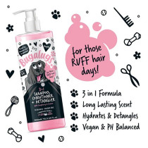 Bugalugs 500Ml 3 In 1 Raspberry And Lemon Shampoo Conditioner And Detangler For Dogs