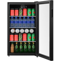 evvoli Beverage Cooler, 99 Liters, See-through Glass Door, Adjustable Leg, Defrost Type, EVBCM-99B