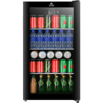 evvoli Beverage Cooler, 99 Liters, See-through Glass Door, Adjustable Leg, Defrost Type, EVBCM-99B
