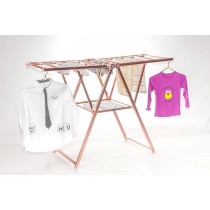 Deep Sleep Adjustable Foldable Clothes Drying Rack – Portable Aluminum Laundry Hanger For Indoor And Outdoor Use – Space-Saving Wash And Dry Stand For Homes, Apartments And Balconies-Pink