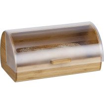 Deep Sleep Bread Box With Rolltop Lid Large Capacity Bread Storage Container For Kitchen Counter Food Organizer Bin With Clear Plastic Cover Keeps Bread And Pastries Fresh