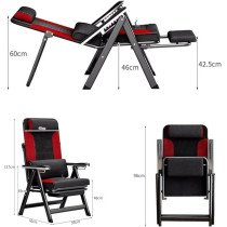 Deep Sleep Adjustable Zero Gravity Chair Deluxe Reclining Lounge Chair Foldable Patio Lounger With Soft Padded Headrest And Lumbar Pillow Outdoor And Indoor Use Lawn, Garden, Balcony,(Red And Black)