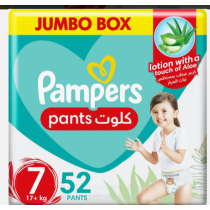 Pampers Baby Dry Pants Diapers with Aloe Vera Lotion, 360 Fit & up to 100% Leakproof, Size 7, 17+kg