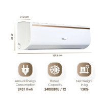 Super General 2 Ton Split Air Conditioner, SGS249AE, 1 Years Warranty
