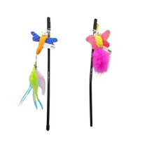 Ebi 40Cm Cat Fishing Rod Happy Life Toy For Cats, Yellow