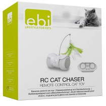 Ebi Remote Control Cat Chaser Toy, White, 11 X 11 X 7Cm