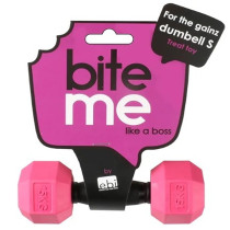 Ebi Bite Me 'For The Gainz' Dumbbell Dog Toy, Purple, 14 X 4 X 4Cm