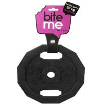 Ebi Bite Me 'For The Gainz' Barbell Dog Toy, Black, 22 X 22 X 1.7Cm