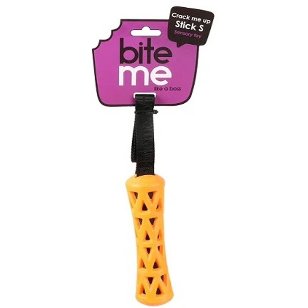 Ebi Bite Me 'Crack Me Up' Stick Sensory Dog Toy, Orange, 36 X 4 X 4Cm