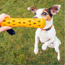 Ebi Bite Me 'Crack Me Up' Stick Sensory Dog Toy, Orange, 36 X 4 X 4Cm