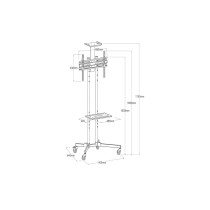 Skill Tech Metal LED Stand With Wheels For 37-75 Inch Screen, DG-60B