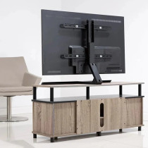 Skill Tech 37-82 Inch Contemporary Aluminum Pedestal Tabletop TV Stand, SH-4275B