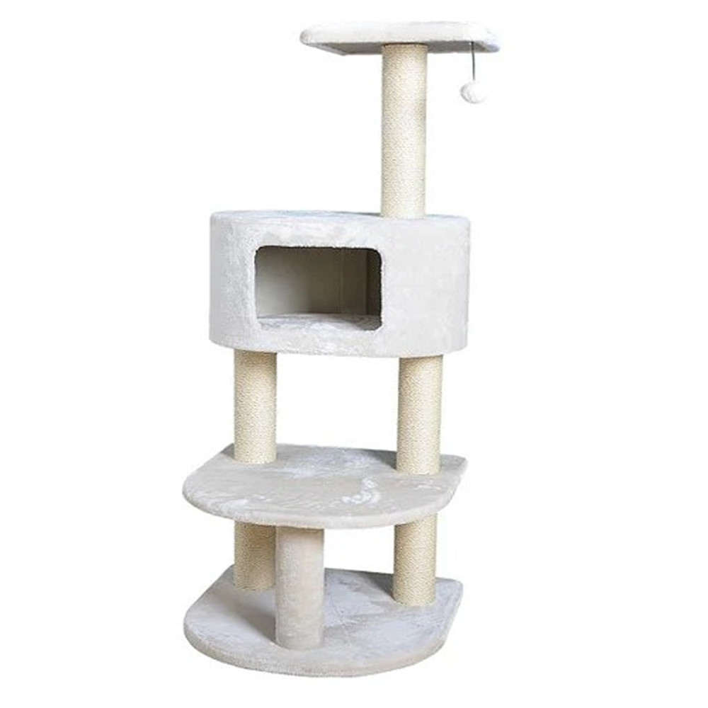 Ebi Salisbury Scratching Post For Cats, Cream, 58 X 58 X 140Cm