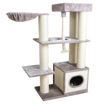 Ebi Leicester Scratching Post For Cats, Grey, 80 X 50 X 159Cm