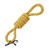 Ebi 65Cm Bite Me 'Tug Life' 2 Loops Playing Rope, Yellow