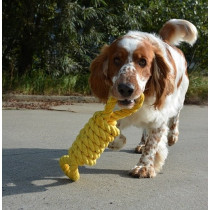 Ebi 32Cm Bite Me 'Tug Life' 2 Loops Playing Rope, Yellow