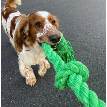 Ebi 120Cm Bite Me 'Floss' Playing Rope With 5 Knots, Green