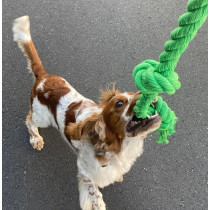 Ebi 120Cm Bite Me 'Floss' Playing Rope With 5 Knots, Green