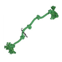 Ebi 120Cm Bite Me 'Floss' Playing Rope With 5 Knots, Green