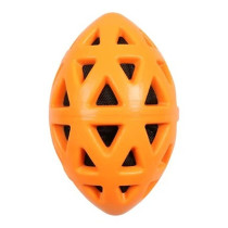 Ebi Bite Me 'Crack Me Up' Rugby Sensory Dog Toy, Orange, 19 X 10 X 10Cm