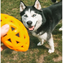 Ebi Bite Me 'Crack Me Up' Rugby Sensory Dog Toy, Orange, 14 X 8 X 8Cm