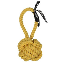 Ebi 37Cm Bite Me 'Are You Knots' Ball With Loop, Yellow