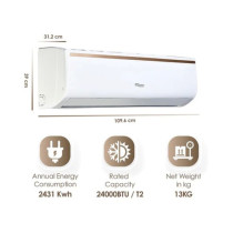 Super General 2 Ton Split Air Conditioner, SGS249AE, 1 Years Warranty