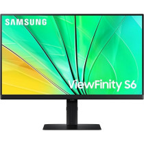 Samsung 24 Inch ViewFinity S6 (S60D) Series QHD High Resolution Computer Monitor, 100Hz, HDR10, Multiple Ports W/HDMI, DisplayPort, USB-A, Easy Setup, Height Adjustable Stand, LS24D606EANXZA, 2024