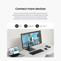 Samsung 24 Inch ViewFinity S6 (S60D) Series QHD High Resolution Computer Monitor, 100Hz, HDR10, Multiple Ports W/HDMI, DisplayPort, USB-A, Easy Setup, Height Adjustable Stand, LS24D606EANXZA, 2024