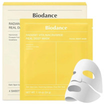Biodance Radiant Vita Niacinamide Real Deep Mask, 34G X Pack Of 4