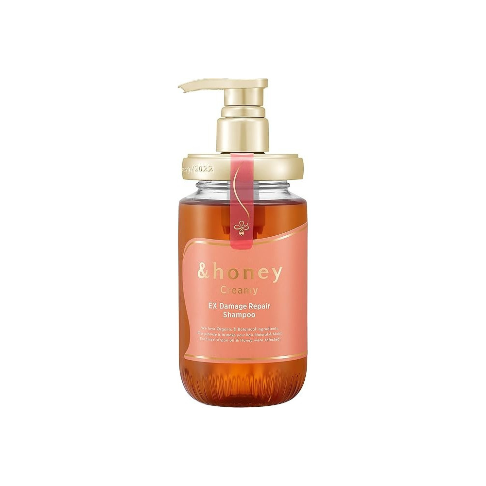 & Honey Creamy Ex Damage Repair Hair Shampoo Pump, 440 Ml Step1.0, Juicy Berry Scent