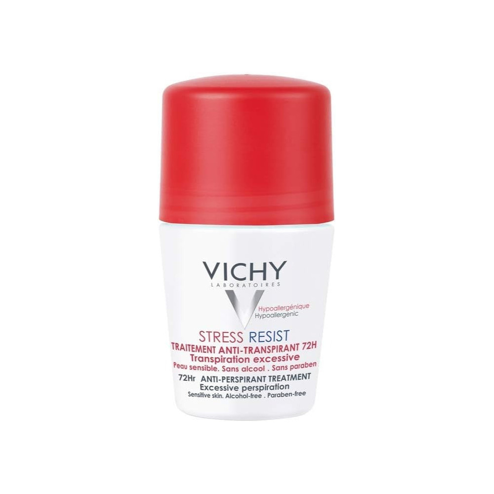 Vichy Stress Resist 72H Roll On Deodorant, 50 Ml, White