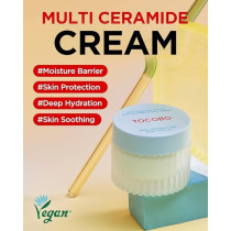 Tocobo Multi Ceramide Cream, 50Ml, Moisture Cream, Ceramide Moisturizer, Korean Skin Care, Natural Ingredients, Sensitive Skin, Cruelty Free, Korean Vegan Cream