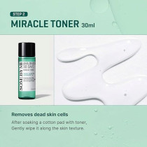 Some By Mi Aha Bha Pha 30Days Miracle Ac Sos Kit, Includes Toner 30Ml + Serum 10Ml + Cream 20G + Foam 30Ml, Mild Exfoliating Daily Skin Care Set For Skin Wastes, Sebum, Oiliness Care