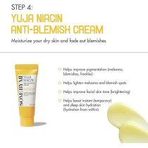 Some By Mi Yuja Niacin Anti-Blemish Starter Kit, Set Of 4 Travel Kit, Includes Toner 30Ml + Serum 10Ml + Gel Cream 30G + Sleeping Mask 20G, For Natural Brightning Of Skin