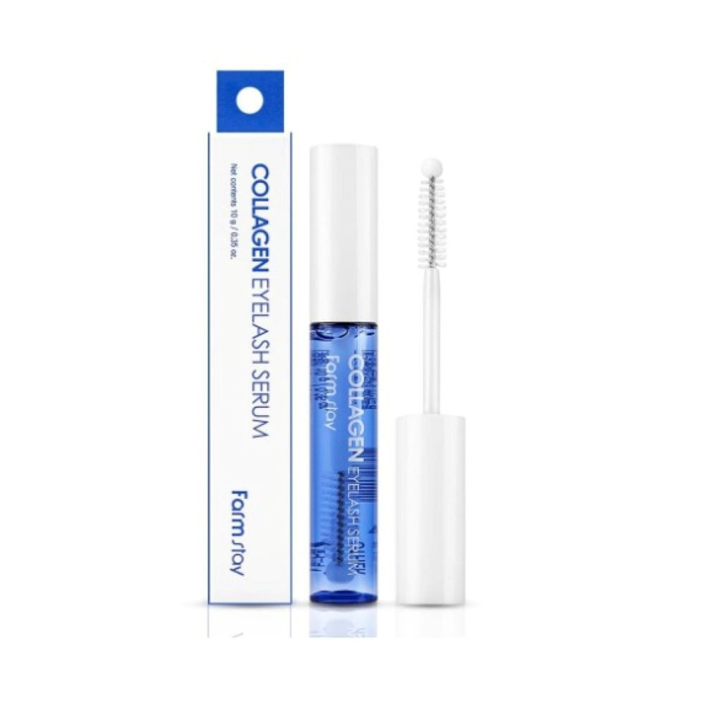 Farmstay Collagen Eyelash Serum, Highly-Concentrated Serum For Eyelashes, Collagen Eyelash Nourishing Serum, Good For Beginners, Korean Skin Care, K-Beauty, 10G